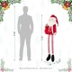 Glitzhome 60"H Christmas Oversized Fabric Santa With Dangle Legs