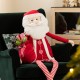 Glitzhome 60"H Christmas Oversized Fabric Santa With Dangle Legs