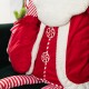 Glitzhome 60"H Christmas Oversized Fabric Santa With Dangle Legs