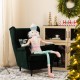 Glitzhome 60"H Christmas Oversized Fabric Nutcracker With Dangle Legs