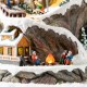 Glitzhome 15.50"H Lighted Christmas Skiing Moutain Resin Village with Movement and Music