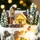 Glitzhome 15.50"H Lighted Christmas Skiing Moutain Resin Village with Movement and Music