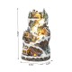 Glitzhome 15.50"H Lighted Christmas Skiing Moutain Resin Village with Movement and Music