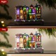Glitzhome 13.75"L Lighted Christmas Train station Resin Village with Movement and Music