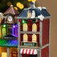 Glitzhome 13.75"L Lighted Christmas Train station Resin Village with Movement and Music