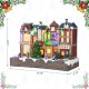 Glitzhome 13.75"L Lighted Christmas Train station Resin Village with Movement and Music