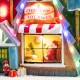 Glitzhome 10.75"H Lighted CHRISTMAS TOY MARKET Resin Village with Movement and Music