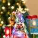 Glitzhome 10.75"H Lighted CHRISTMAS TOY MARKET Resin Village with Movement and Music