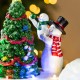 Glitzhome 20"L Lighted Christmas Santa Train Resin Village with Movement and Music