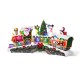 Glitzhome 20"L Lighted Christmas Santa Train Resin Village with Movement and Music