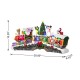 Glitzhome 20"L Lighted Christmas Santa Train Resin Village with Movement and Music