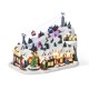 Glitzhome 16"H Christmas Oversized Resin Lighted Musical Skiing Table Village Decor