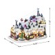 Glitzhome 16"H Christmas Oversized Resin Lighted Musical Skiing Table Village Decor