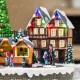 Glitzhome 15.25"L Christmas Oversized Resin Lighted Table Village Decor