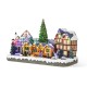 Glitzhome 15.25"L Christmas Oversized Resin Lighted Table Village Decor