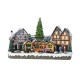 Glitzhome 15.25"L Christmas Oversized Resin Lighted Table Village Decor
