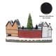 Glitzhome 15.25"L Christmas Oversized Resin Lighted Table Village Decor