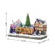 Glitzhome 15.25"L Christmas Oversized Resin Lighted Table Village Decor