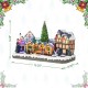 Glitzhome 15.25"L Christmas Oversized Resin Lighted Table Village Decor