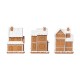 Glitzhome 5.50"H S/3 Christmas Resin Gingerbread House Table Decor