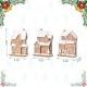 Glitzhome 5.50"H S/3 Christmas Resin Gingerbread House Table Decor