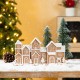 Glitzhome 12.00"L Christmas Resin Gingerbread Townhouse Table Decor