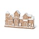 Glitzhome 12.00"L Christmas Resin Gingerbread Townhouse Table Decor
