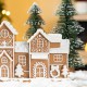 Glitzhome 12.00"L Christmas Resin Gingerbread Townhouse Table Decor