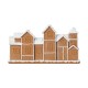 Glitzhome 12.00"L Christmas Resin Gingerbread Townhouse Table Decor