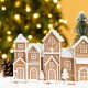 Glitzhome 12.00"L Christmas Resin Gingerbread Townhouse Table Decor