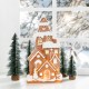 Glitzhome 17.75"H Christmas Lighted Resin Gingerbread House Table Decor