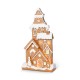 Glitzhome 17.75"H Christmas Lighted Resin Gingerbread House Table Decor
