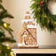 Glitzhome 17.75"H Christmas Lighted Resin Gingerbread House Table Decor