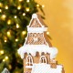 Glitzhome 17.75"H Christmas Lighted Resin Gingerbread House Table Decor