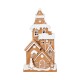 Glitzhome 17.75"H Christmas Lighted Resin Gingerbread House Table Decor