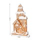 Glitzhome 17.75"H Christmas Lighted Resin Gingerbread House Table Decor