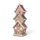 Glitzhome 18.5"H Lighted Resin Christmas Gingerbread House Table Decor