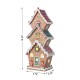 Glitzhome 18.5"H Lighted Resin Christmas Gingerbread House Table Decor