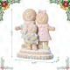 Glitzhome 10.25"H Resin Christmas Gingerbread Man Family Table Decor
