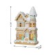 Glitzhome 11.75"H Christmas Macaron Resin Village Table Decor