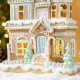 Glitzhome 11.75"H Christmas Macaron Resin Village Table Decor