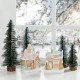 Glitzhome S/2 7"H Christmas Macaron Resin Village Table Decor
