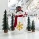 Glitzhome 15"H Christmas Lighted Resin Snowman Table Decor