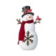 Glitzhome 15"H Christmas Lighted Resin Snowman Table Decor