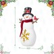 Glitzhome 15"H Christmas Lighted Resin Snowman Table Decor