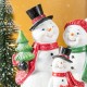 Glitzhome 10.25"H Christmas Resin Snowman Family Table Decor