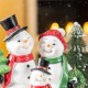 Glitzhome 10.25"H Christmas Resin Snowman Family Table Decor