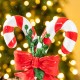 Glitzhome 10"H Christmas Resin Candy Cane Table Decor