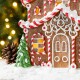 Glitzhome 11.75"H Christmas Lighted Resin Village Table Decor