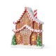 Glitzhome 11.75"H Christmas Lighted Resin Village Table Decor